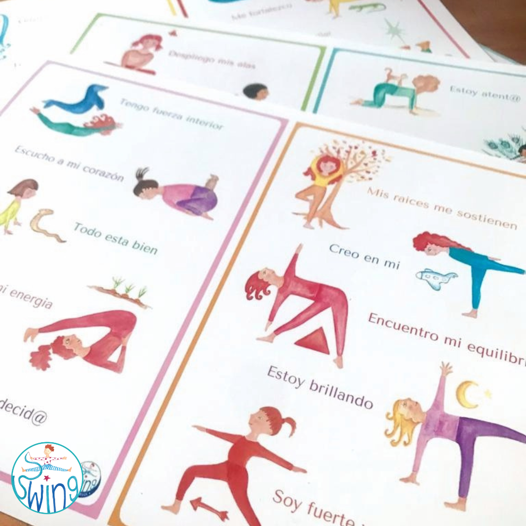 Swing Yoga Coloring Sheets