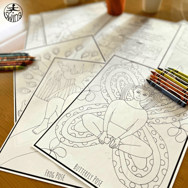 Yoga Coloring Sheets