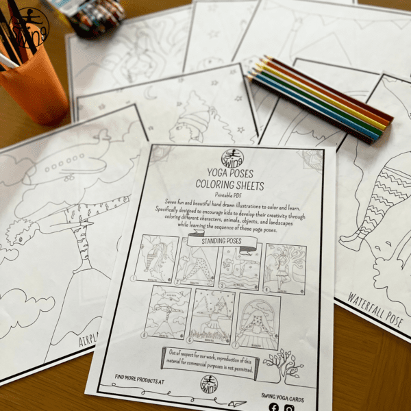 Yoga Coloring Sheets