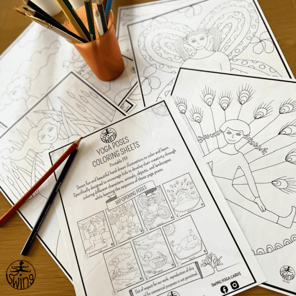 Yoga Coloring Sheets