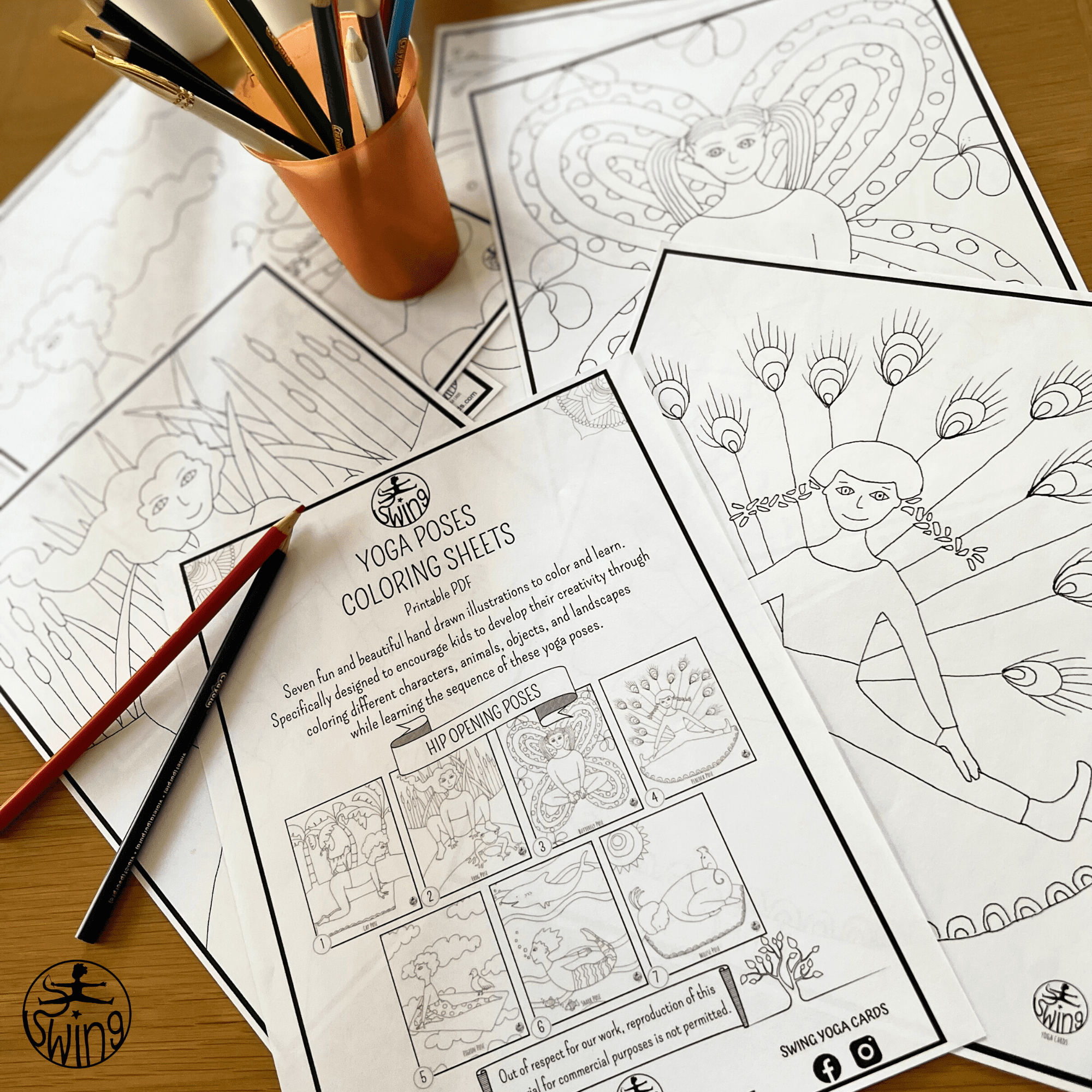 Yoga Coloring Pages for Kids Graphic by clipartgenie · Creative Fabrica